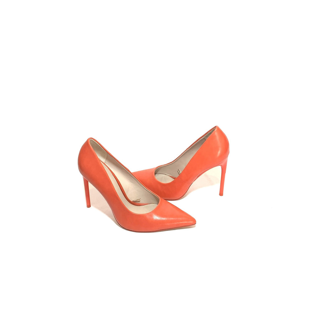 ZARA Orange Pointed Pumps | Gently Used |