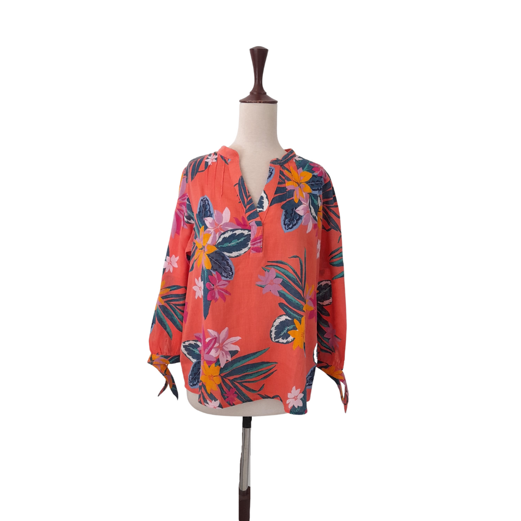 Old Navy Peach Floral Printed Top | Gently Used |