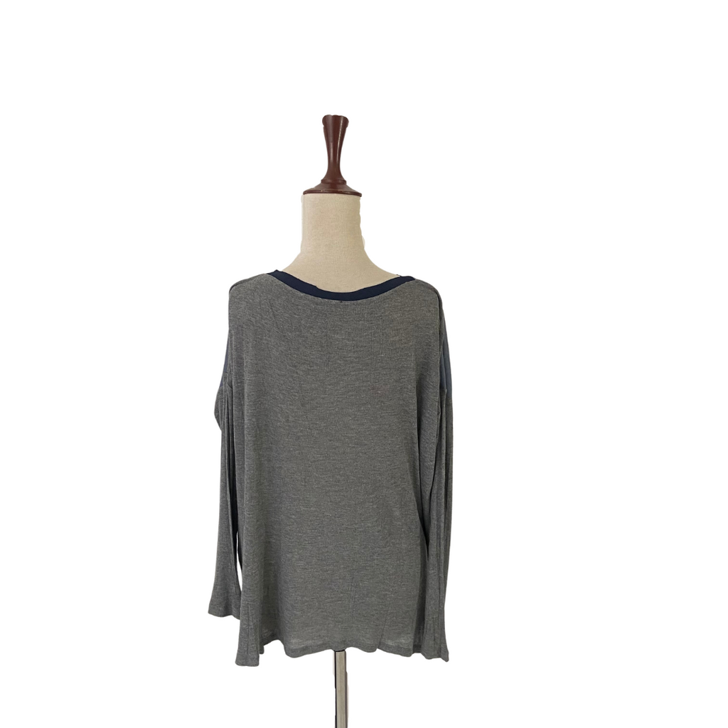 ZARA Grey Long Sleeved Girl Printed Top | Gently Used |