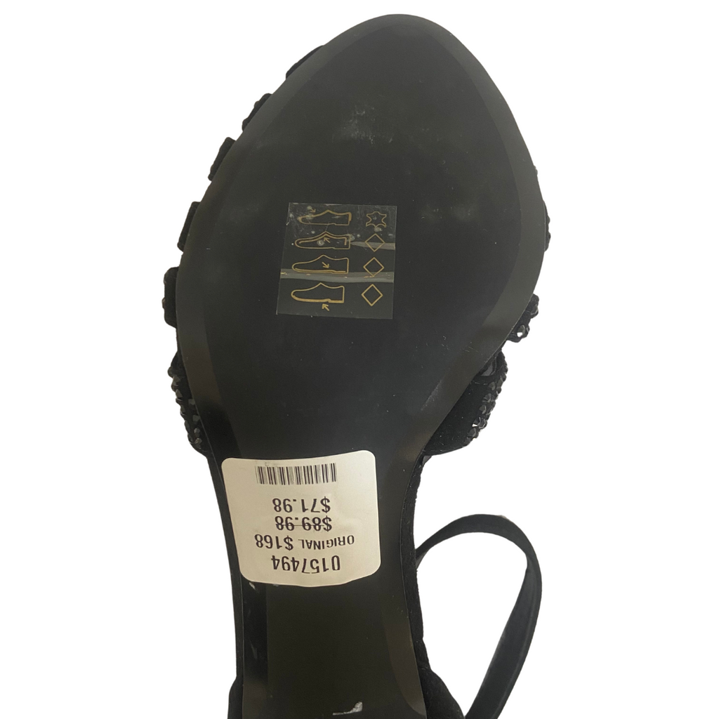 Michael Kors Black Strappy Rhinestone Heels | Brand New |