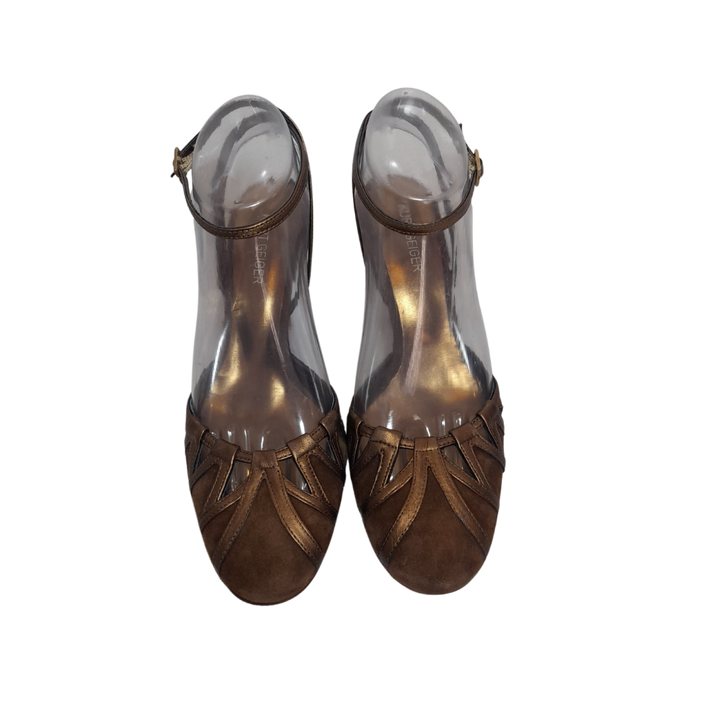 Kurt Geiger Bronze Suede Heels | Pre Loved |