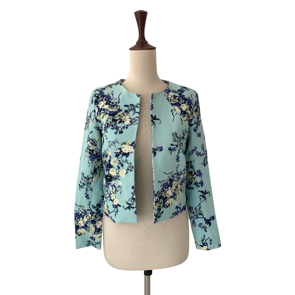 Splash Printed Sky Blue Blazer | Gently Used |