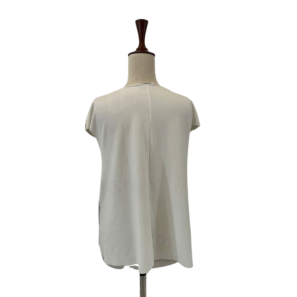 ZARA Cream Printed Blouse | Gently Used |