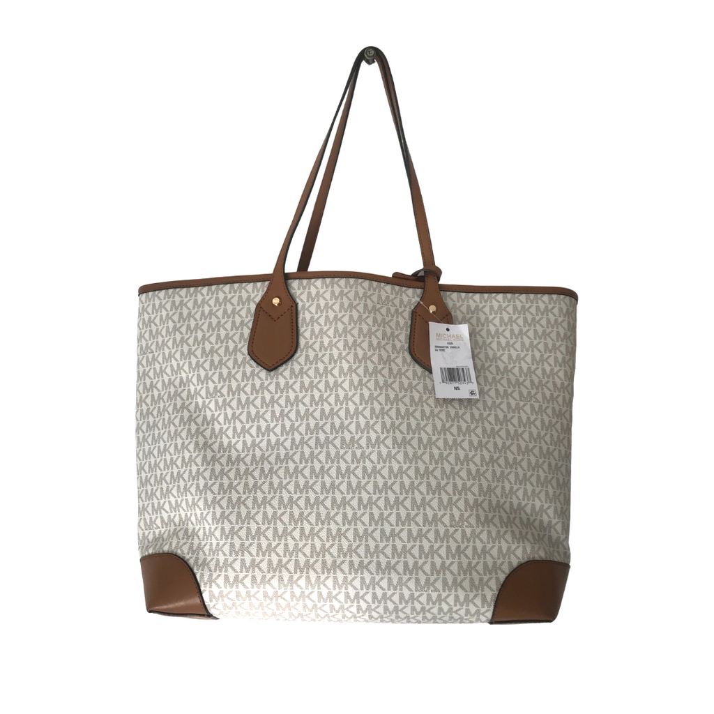 Michael Kors 'EVA' Large Vanilla Monogram Tote | Brand New |