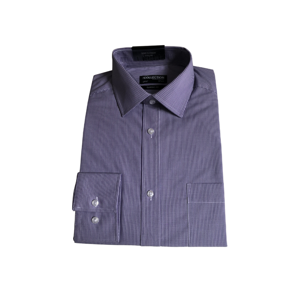 The Collection by Debenhams Men's Purple Striped Shirt | Brand New |