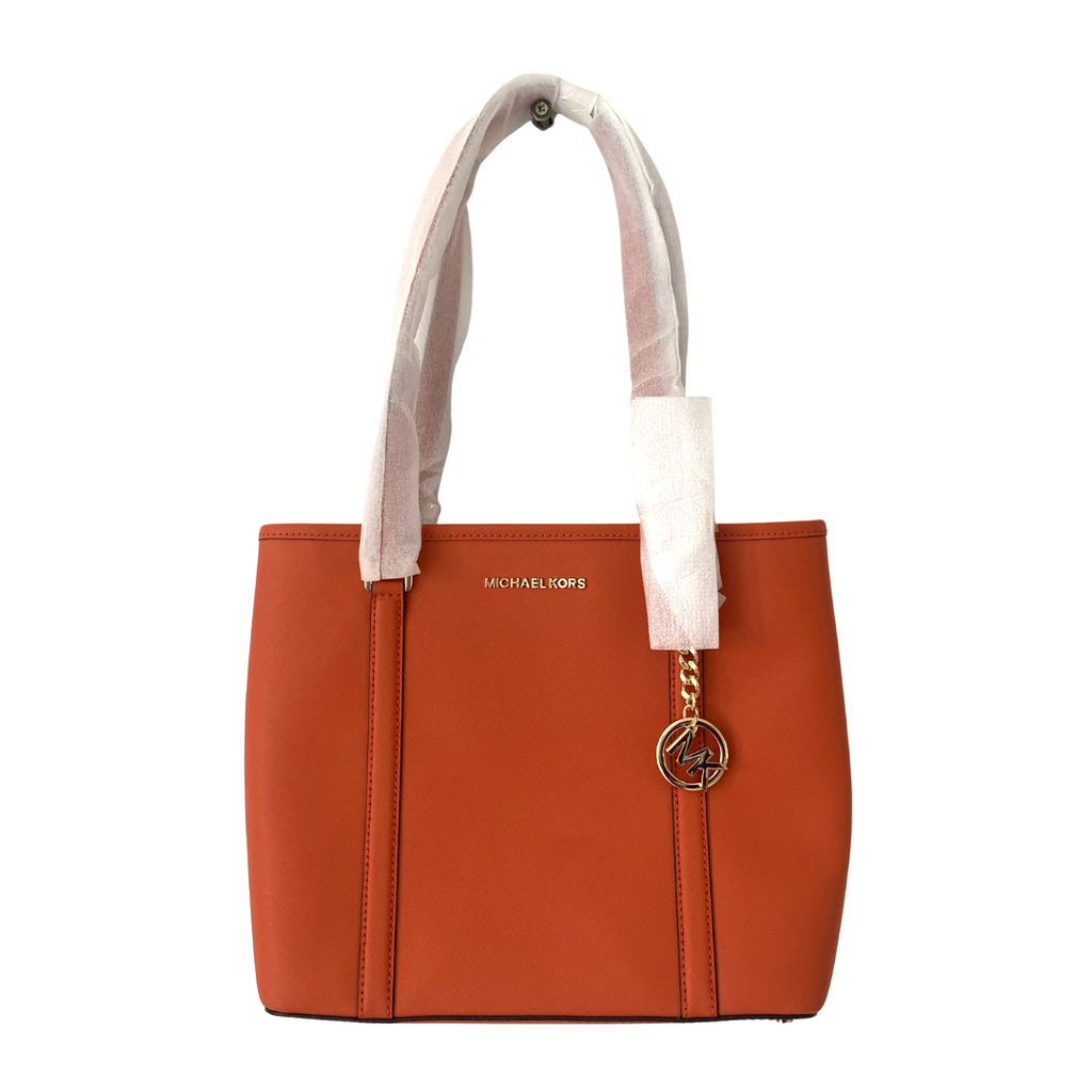 Michael Kors Orange Leather 'Sady' Tote | Brand New |