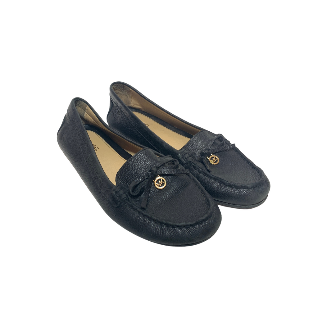 Michael Kors Black Leather Loafers | Pre Loved |