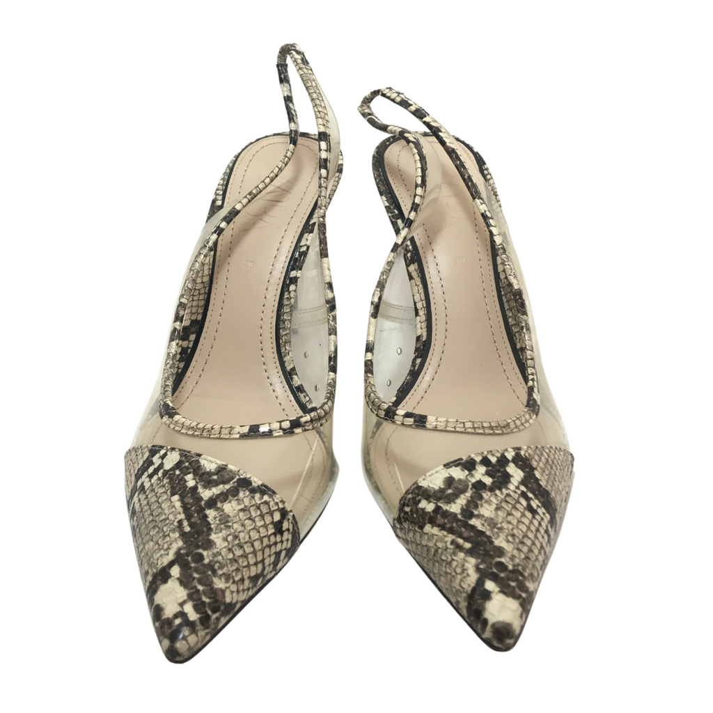 ZARA Snakeskin & Vinyl Pointed Pumps  | Gently Used |