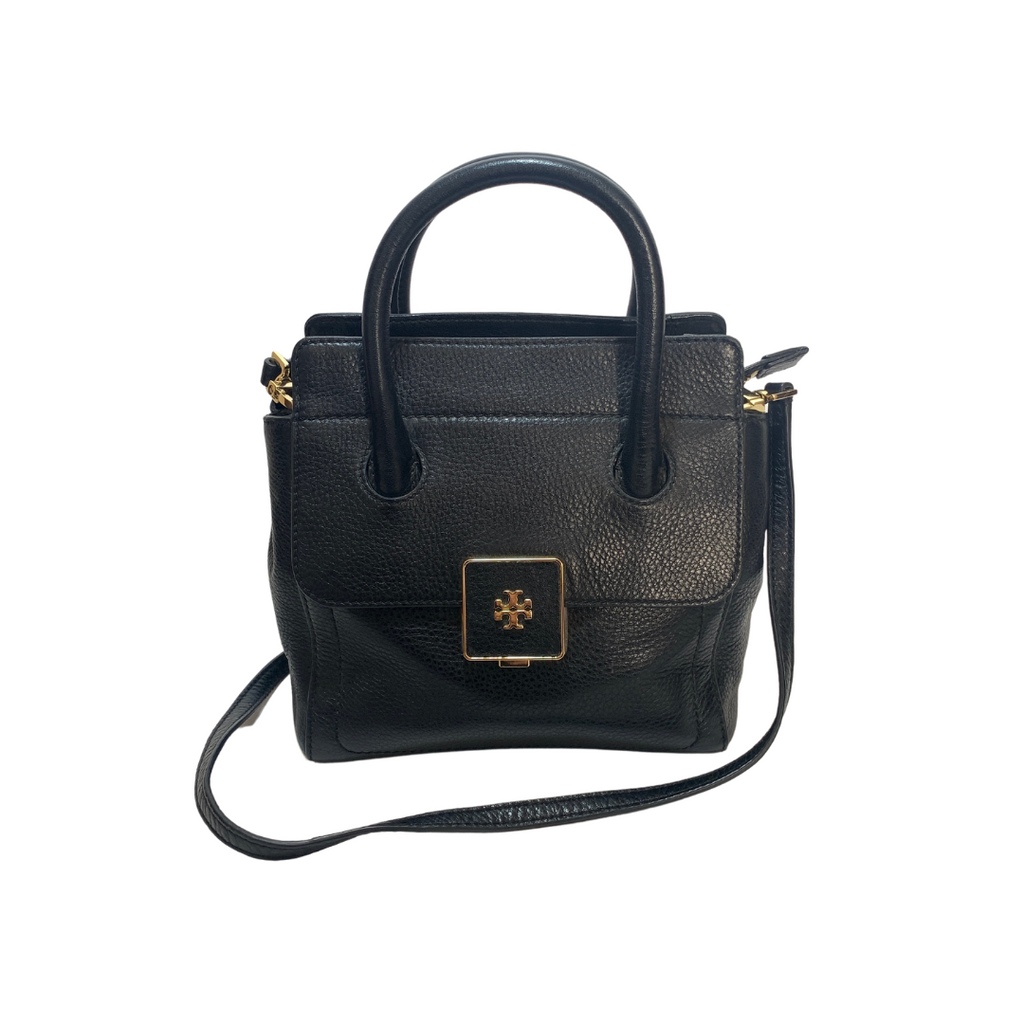 Tory Burch Black Leather 'Clara' Satchel | Gently Used |