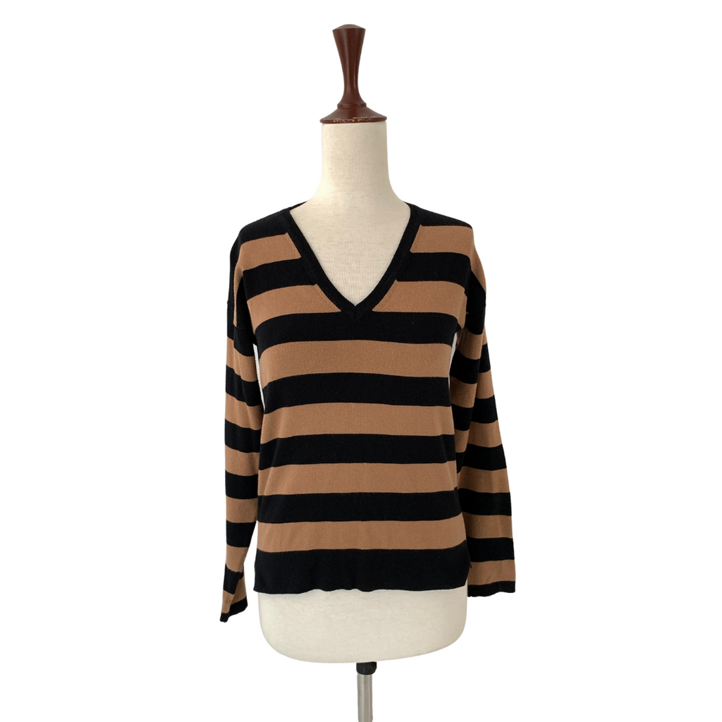 Mango Brown & Black Striped Sweater | Gently Used |