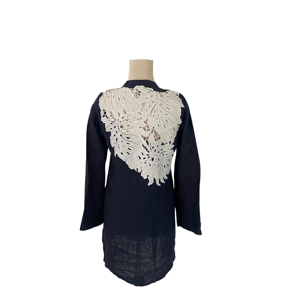 Riffat Aliani Navy Blue Kurta | Gently Used |