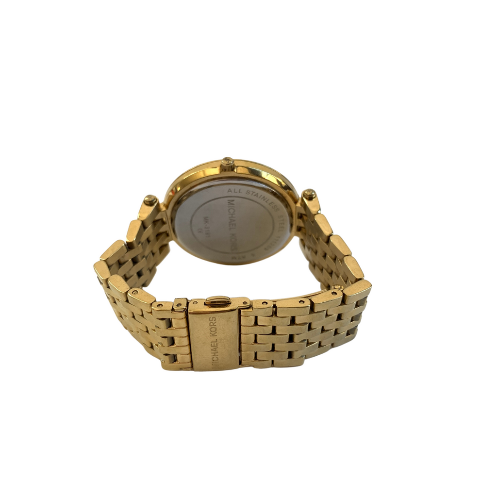 Michael Kors MK3191 Gold Rhinestone Watch | Gently Used |