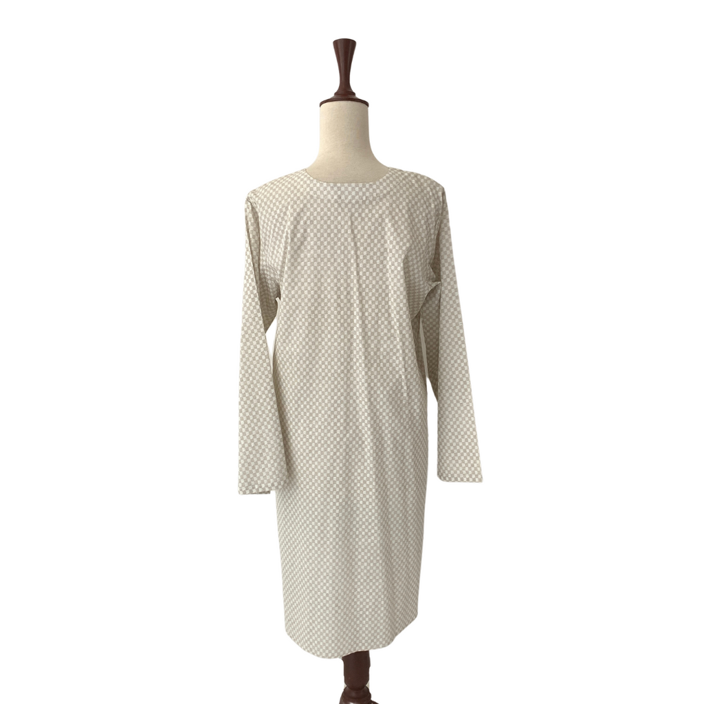 Sana Safinaz Off-White Checked Print Kameez | Gently Used |