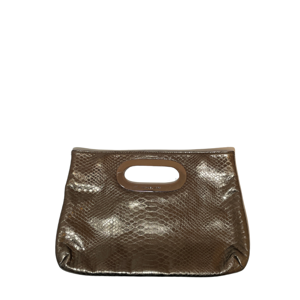 Michael Kors Bronze Python Clutch Bag | Pre Loved |