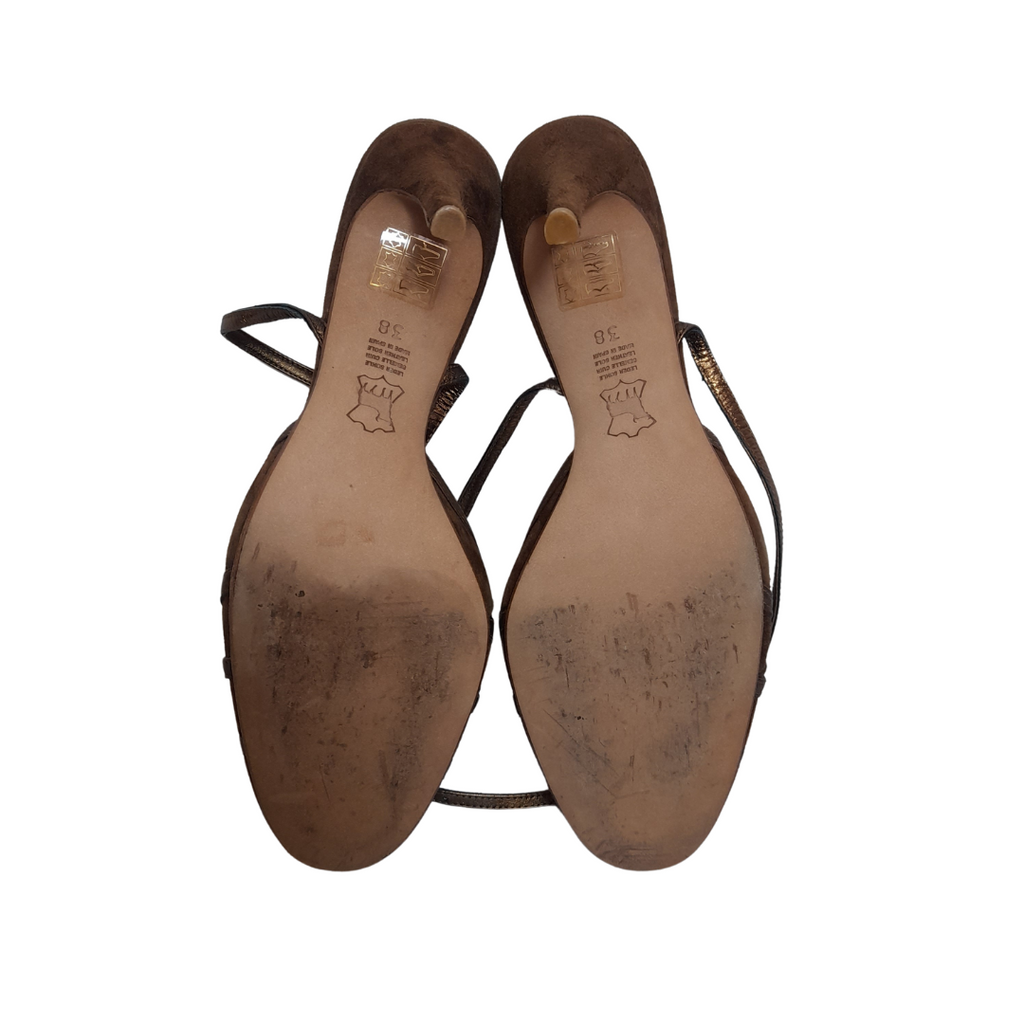 Kurt Geiger Bronze Suede Heels | Pre Loved |