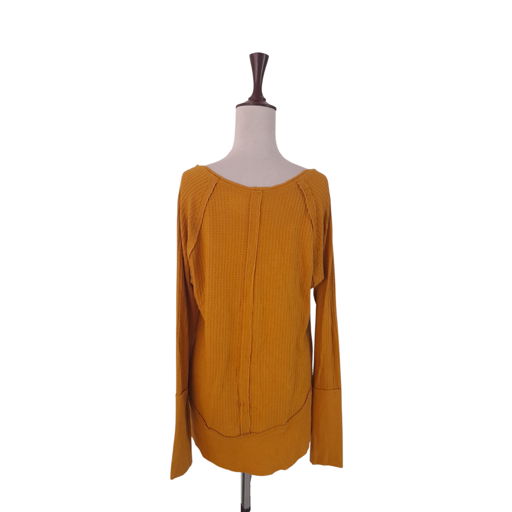 Time And Tru Mustard Knit Top | Gently Used |
