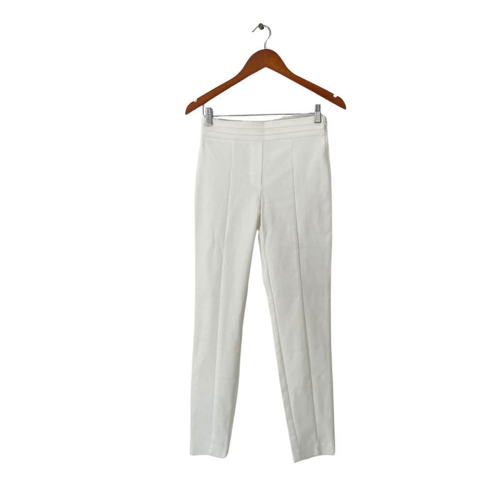Mango White Slim-Fit Elastic-Waist Pants | Pre Loved |