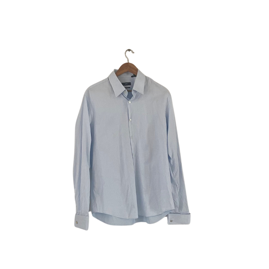 Hugo Boss Men's Blue Shirt with Cufflinks | Gently Used |
