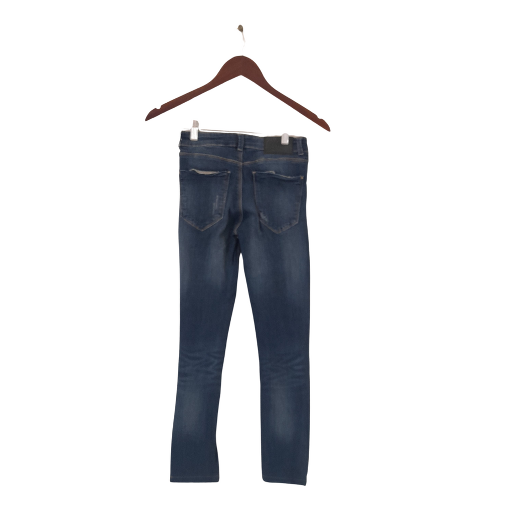 ZARA Blue Denim Skinny Distressed Jeans | Pre Loved |