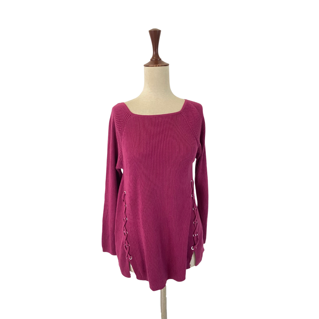 Style & Co. Purple Ribbed Sweater | Gently Used |