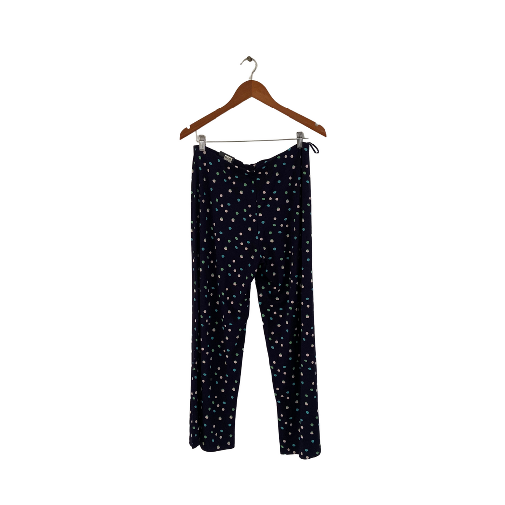Marks & Spencer Collection Blue Polka Dot Super Long Wide Leg Pants | Brand New |