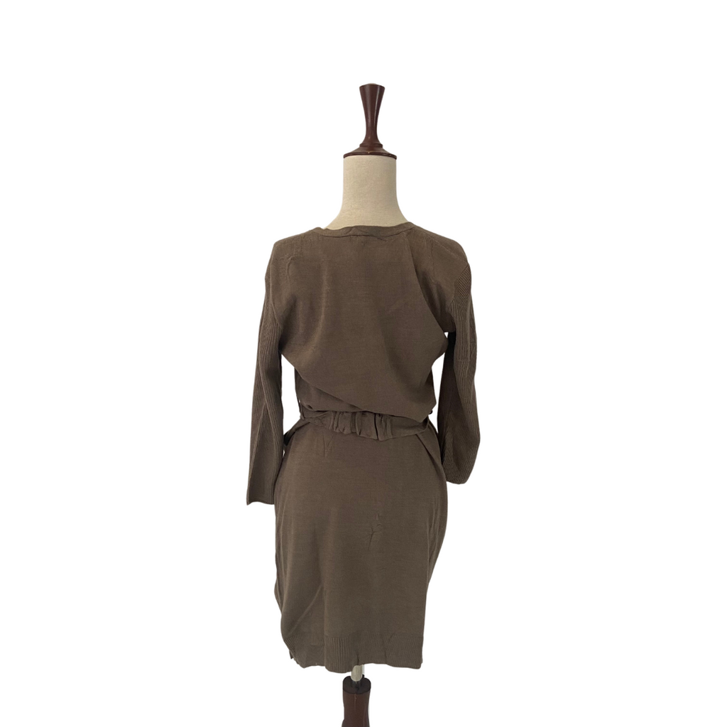 New York & Company Brown Knit Stretch Sweater Dress | Gently Used |