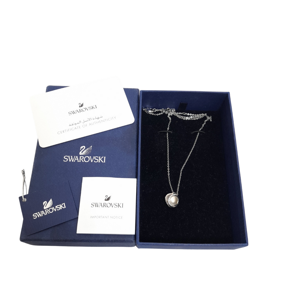 Swarovski Pearl & Crystals Drop Necklace | Gently Used |