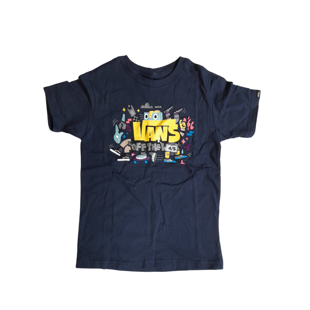 VANS Navy Blue Printed T-Shirt (4 Years) | Brand New |