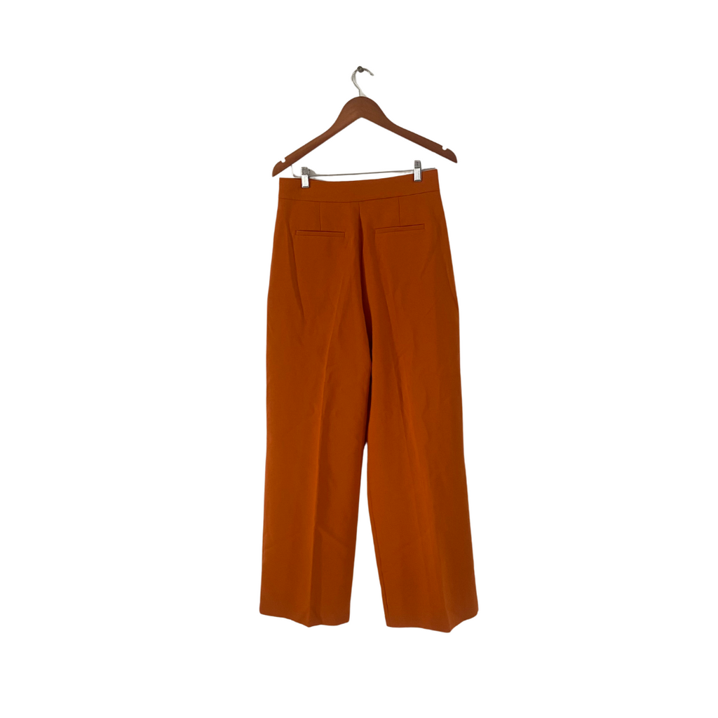 ZARA Orange Wide-leg High-waisted Pants | Brand New |
