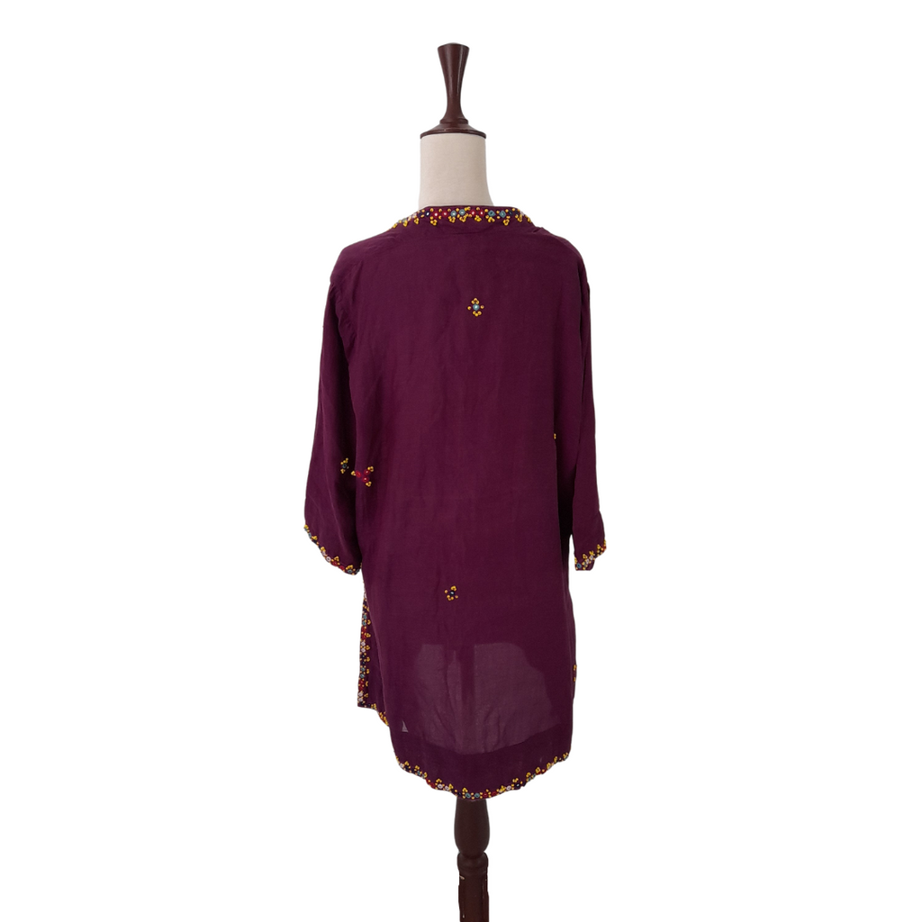 Miraka by Misha Lakhani Purple Beaded Mirrorwork Kameez | Pre Loved |