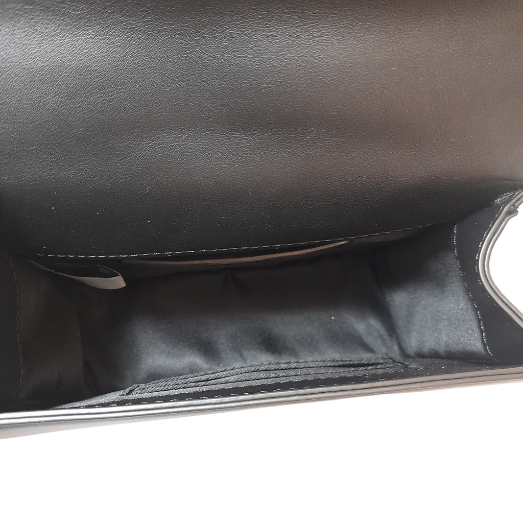 Nine West Silver and Black Chain Strap Shoulder Bag | Gently Used |