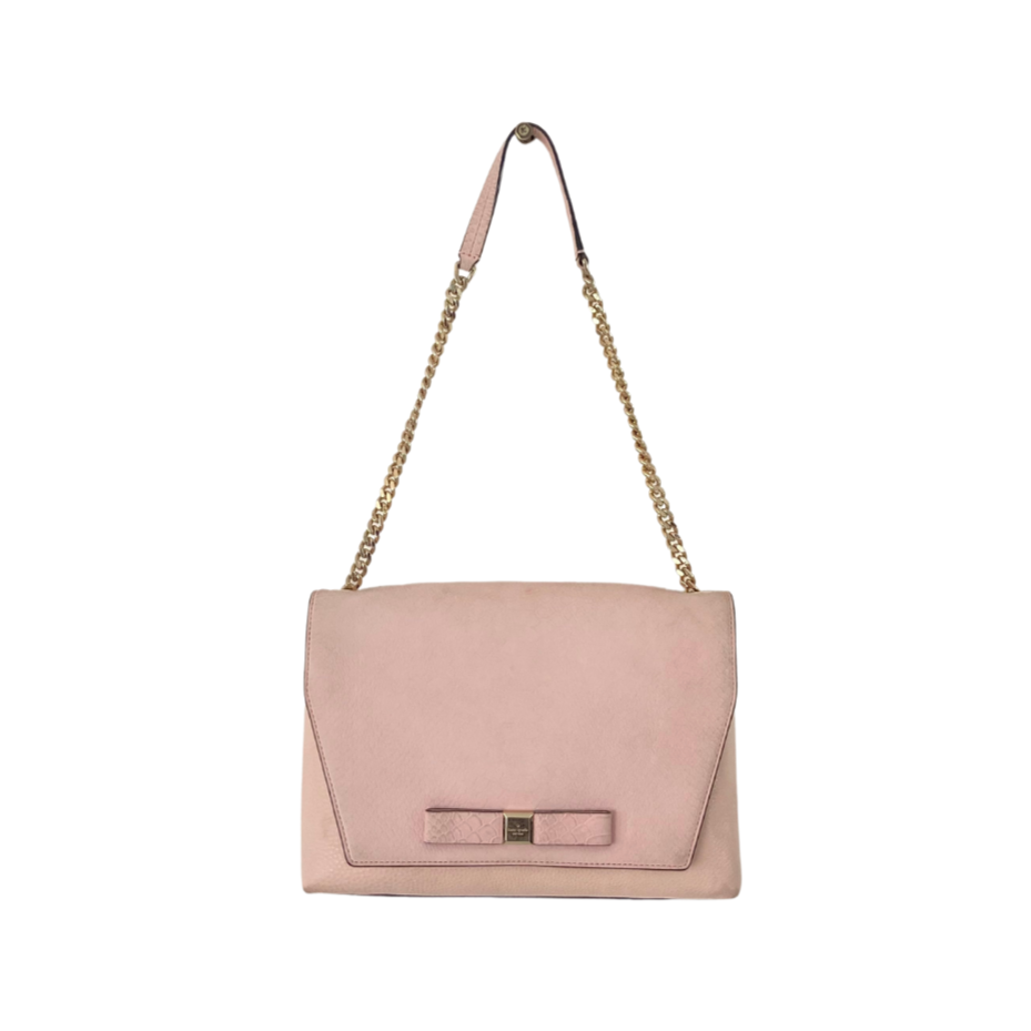 Kate Spade Pink Leather Flap Shoulder Bag | Pre Loved |