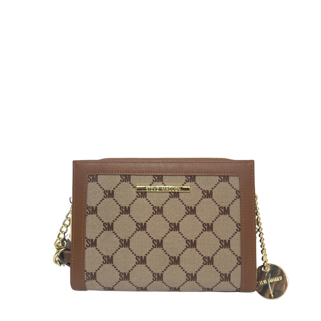Steve Madden Brown Monogram Crossbody | Like New |