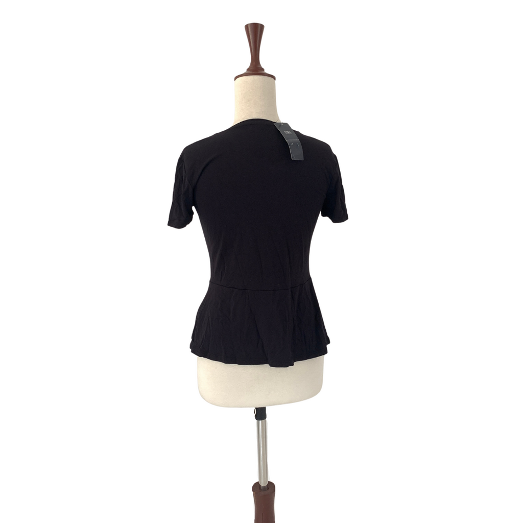 M&S Collection Black Knit Tee | Brand New |