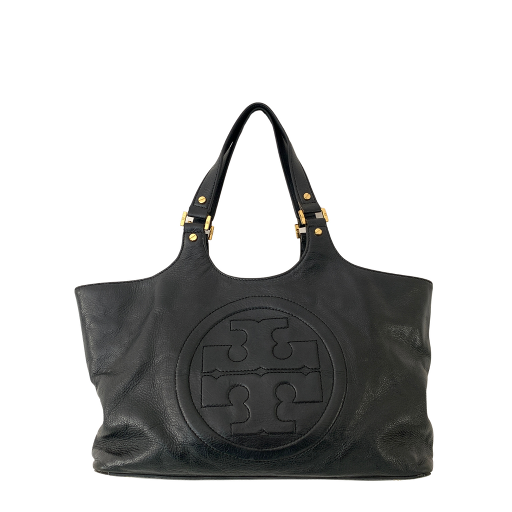 Tory Burch Black Leather 'Bombe' Tote | Pre Loved |