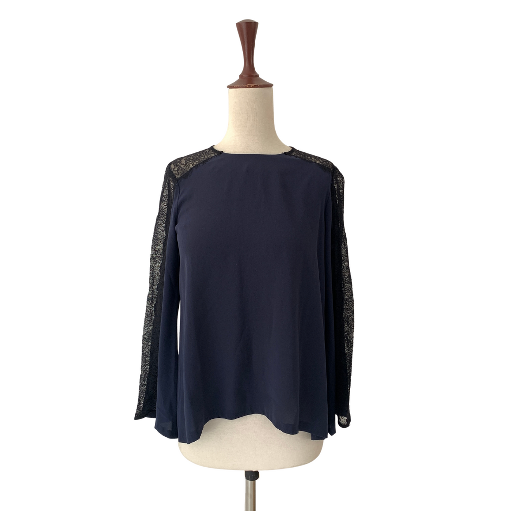 ZARA Navy with Black Lace Top | Gently Used |
