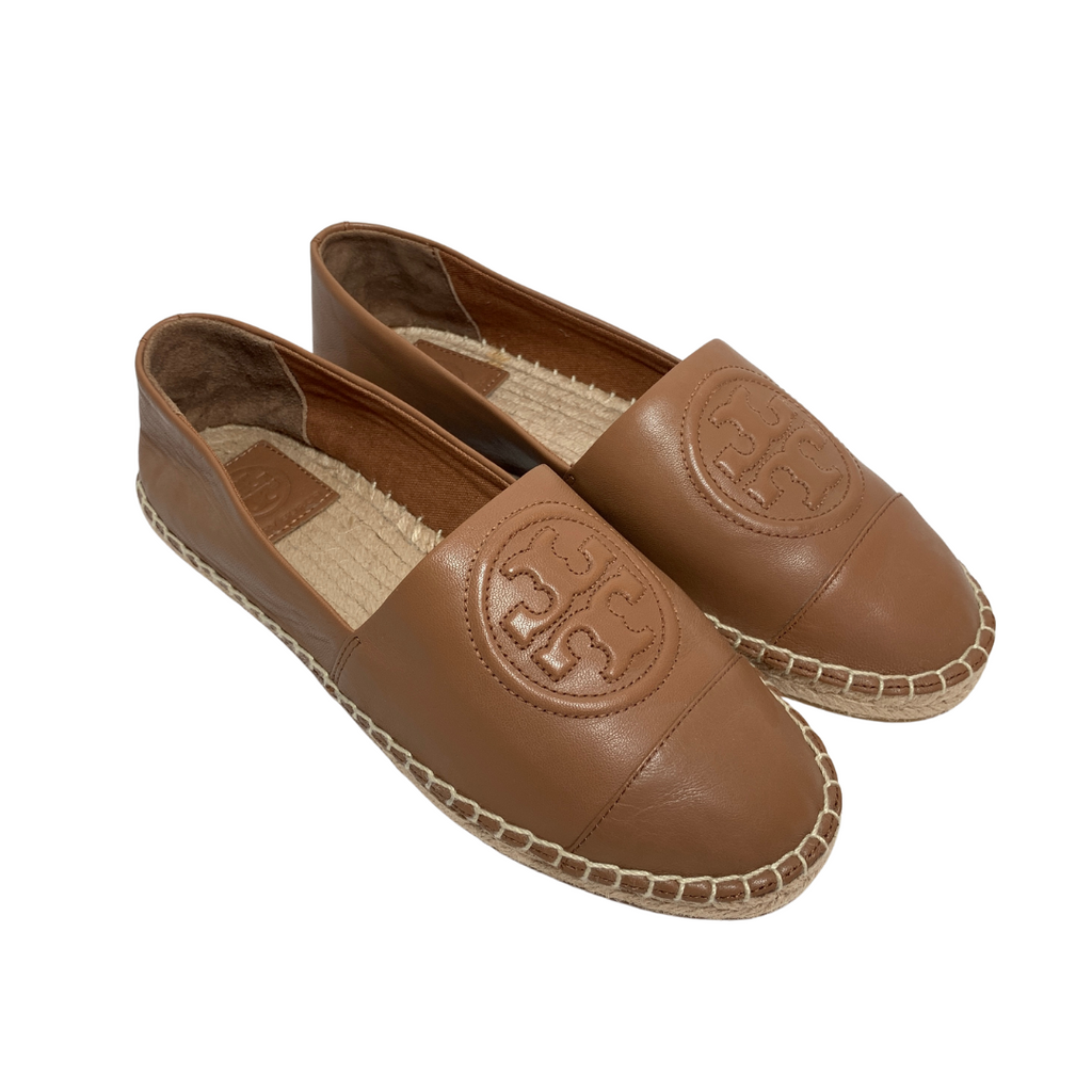 Tory Burch Tan Leather Espadrilles | Brand New |