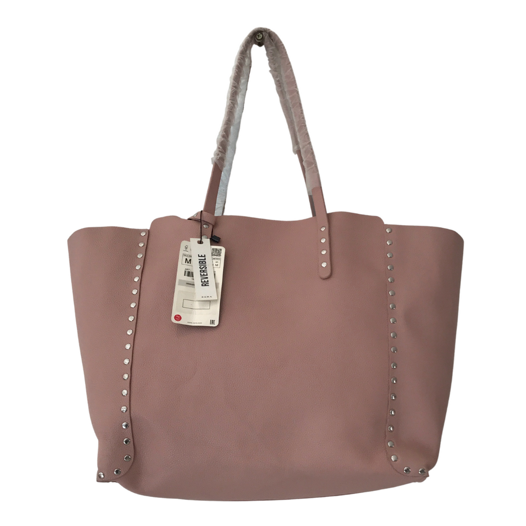 ZARA Pink & Silver Reversible Shoulder Bag | Brand New |