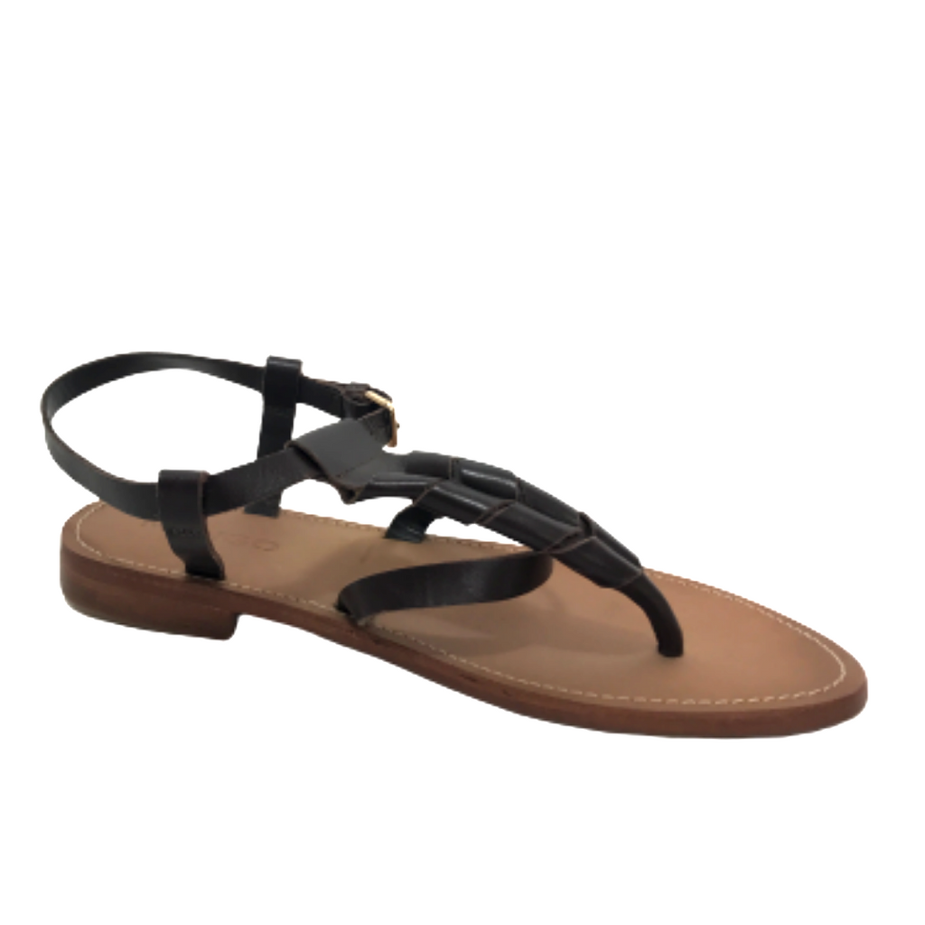 Mango Brown Leather Sandals | Brand New |