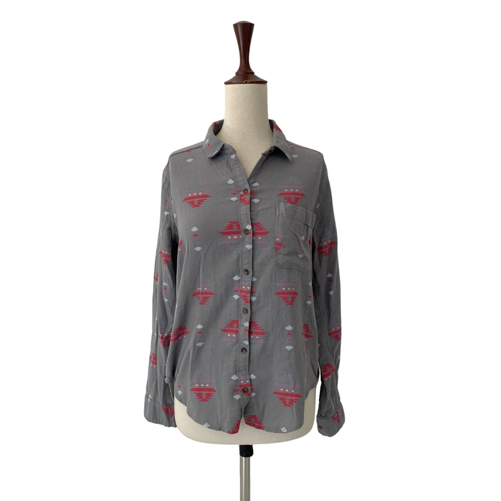 Hollister Grey Collared Button-down Shirt | Brand New |