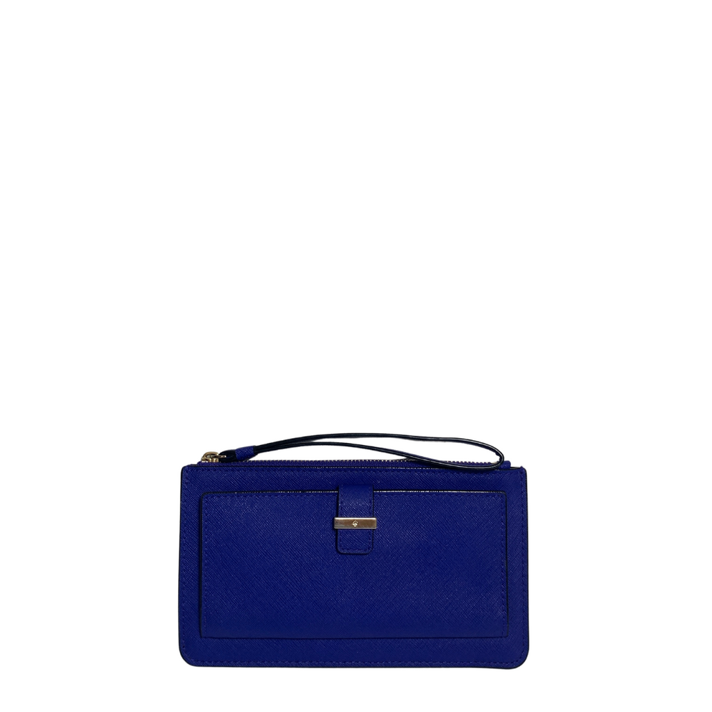 Kate Spade Blue Leather Flat Wallet | Gently Used |