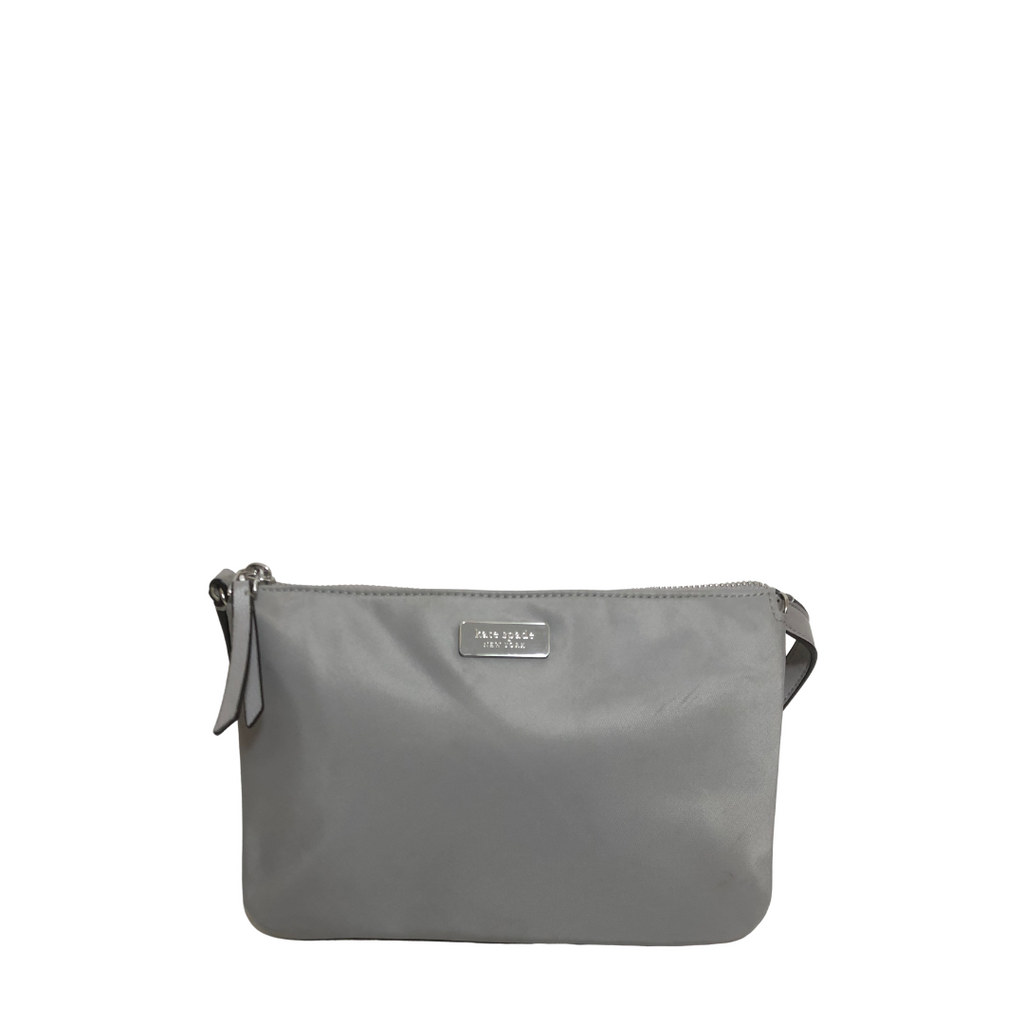 Kate Spade Light Grey Nylon 'Madelyne' Crossbody Bag | Pre Loved |