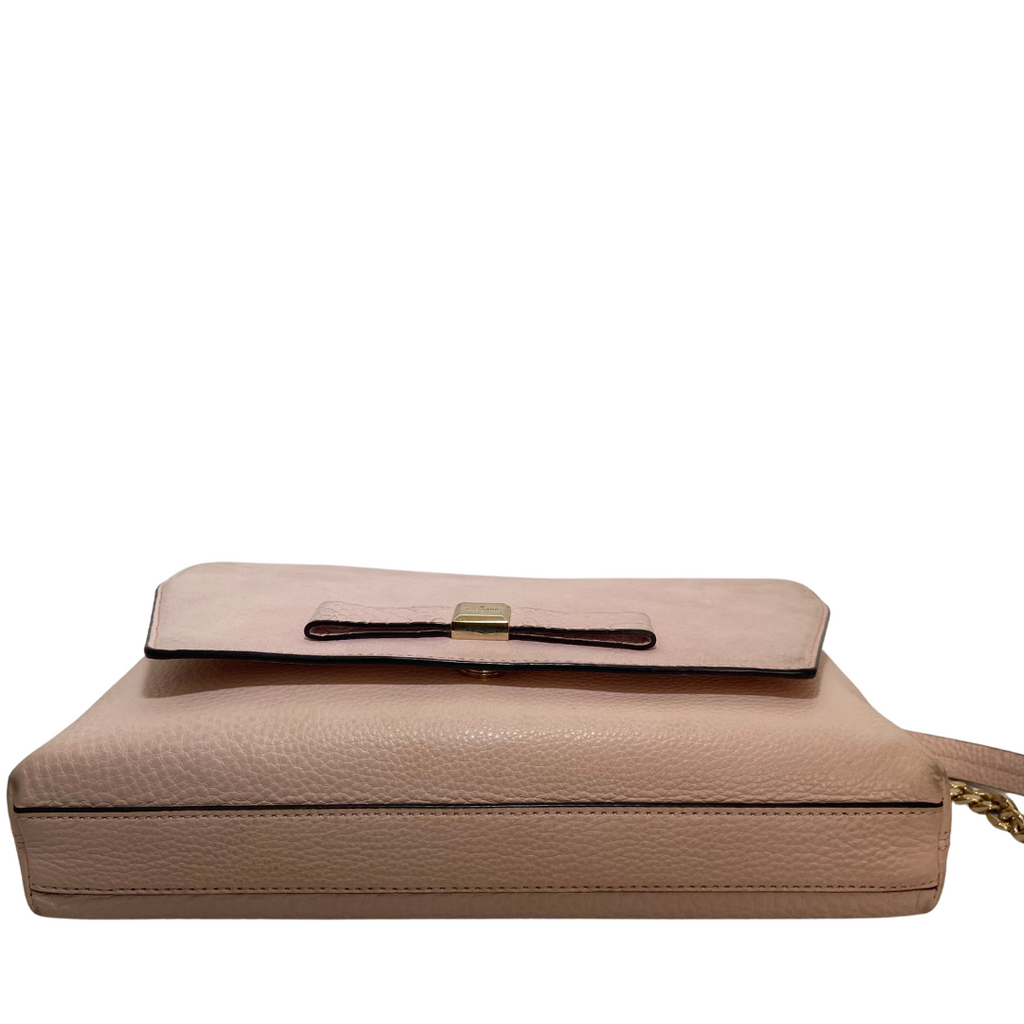 Kate Spade Pink Leather Flap Shoulder Bag | Pre Loved |
