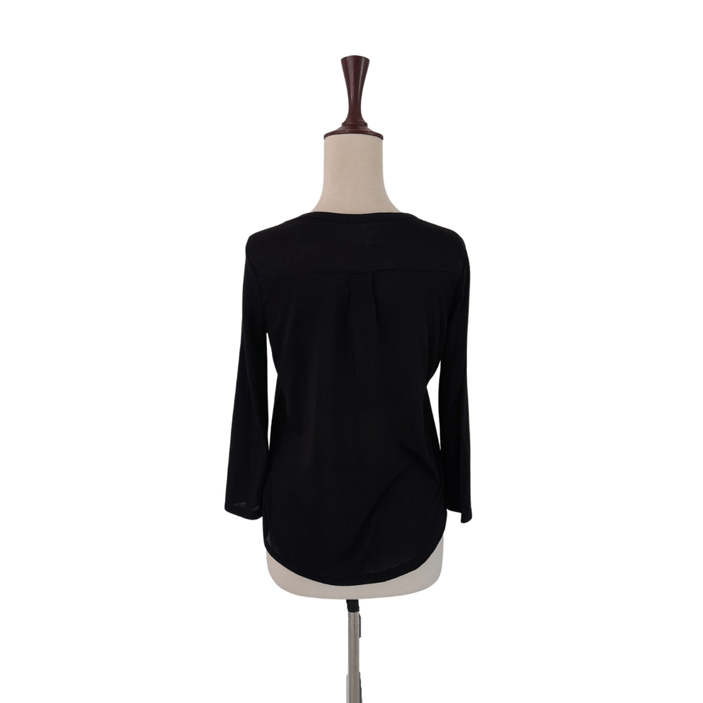 H&M Black V-neck Top | Pre Loved |