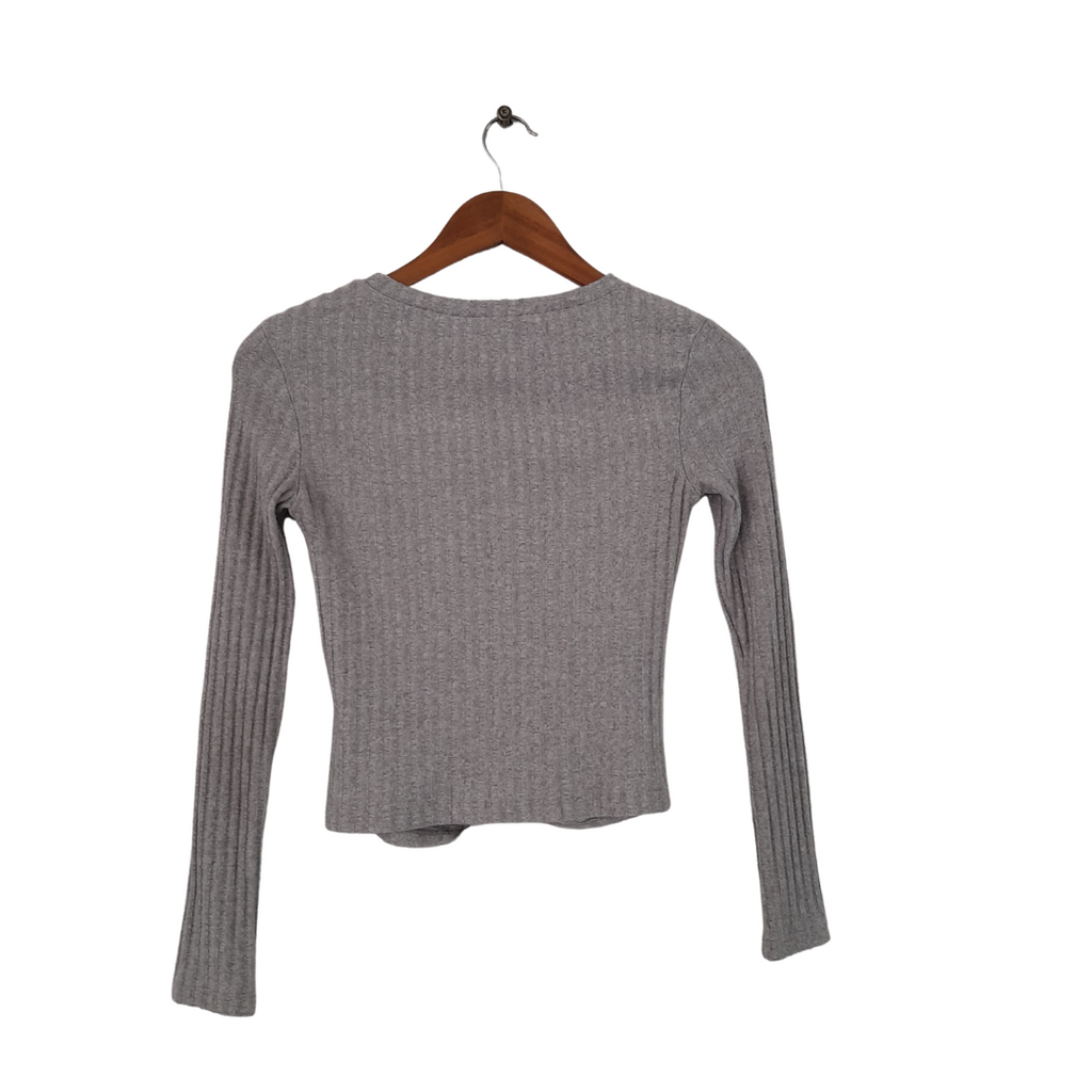 Koton Grey Knit Knot Top | Gently Used |