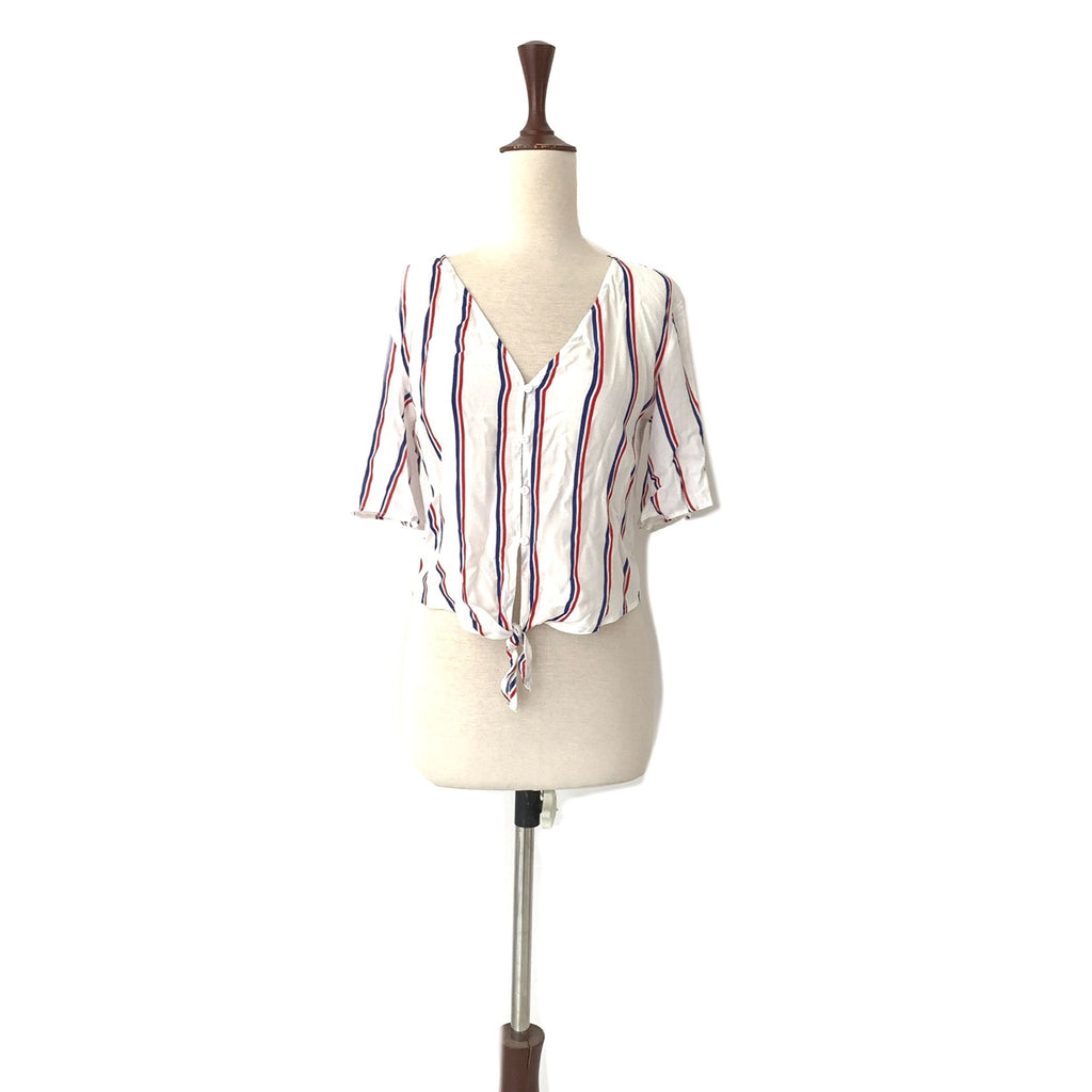 H&M White Striped Cropped Top | Brand New |