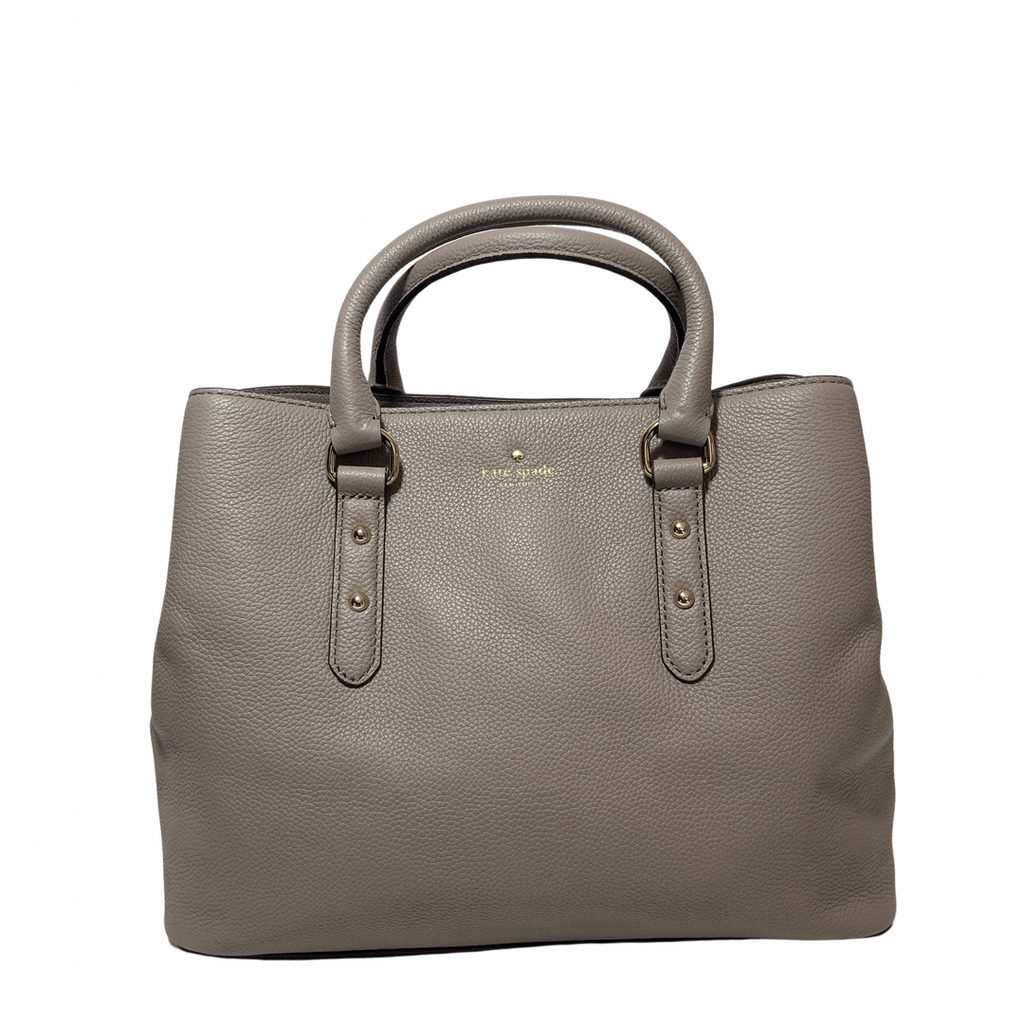 Kate Spade 'Evangelie' Grey Pebbled Leather Satchel | Brand New |
