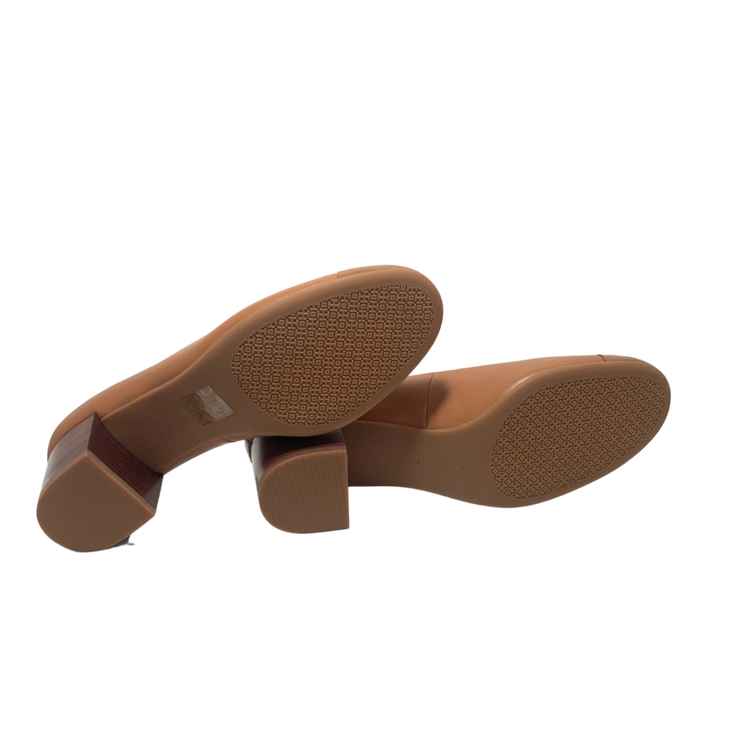 Tory burch Tan Leather 'Everly' Cap-toe Pumps | Brand New |