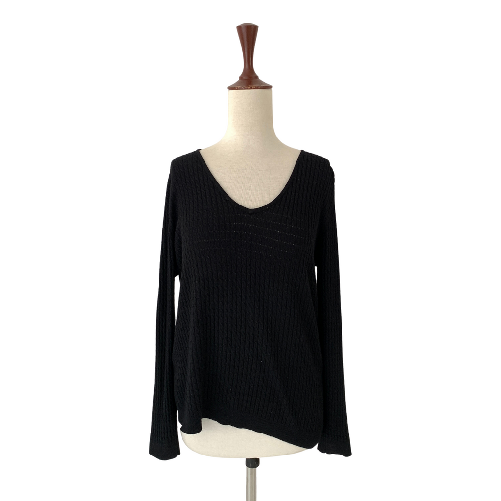 Mango Black Knit Sweater | Gently Used |