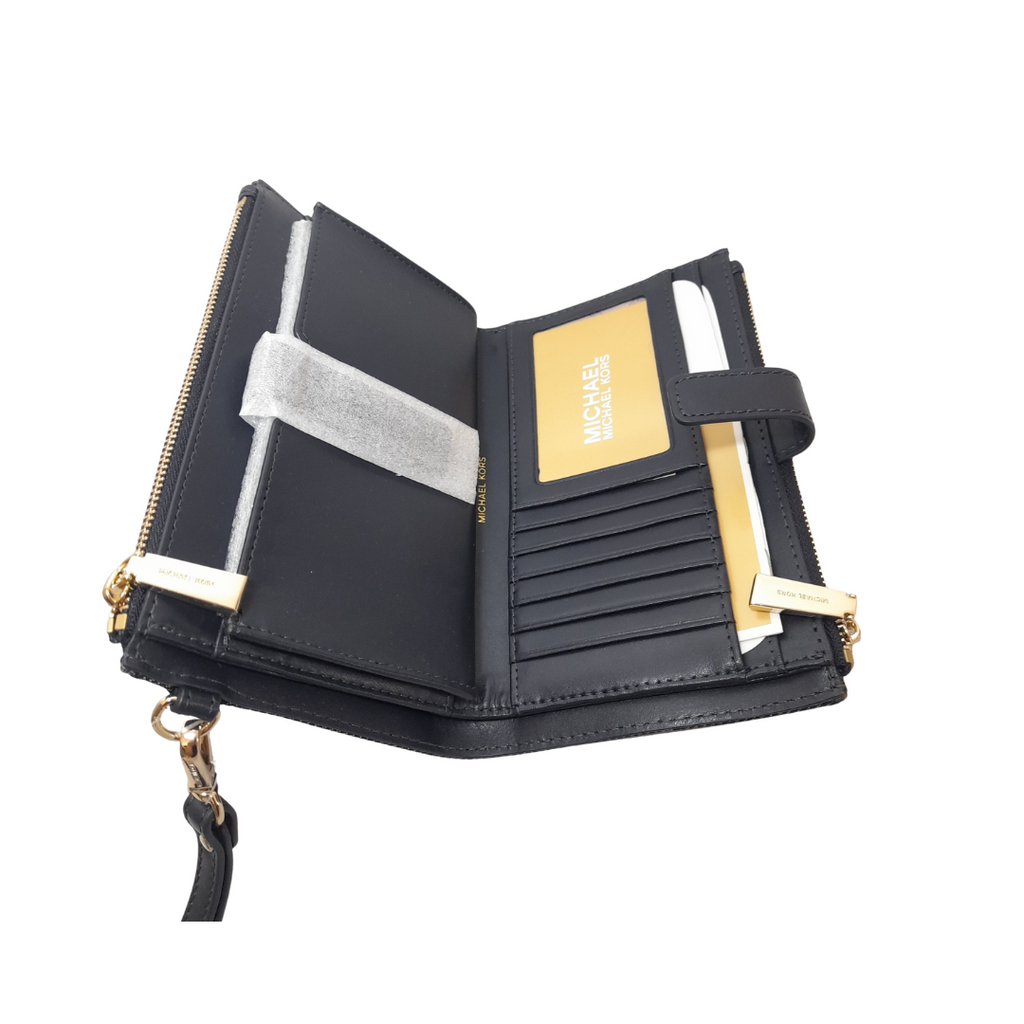 Michael Kors Blue Denim Double Zip Wristlet | Brand New |